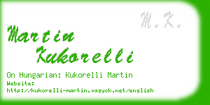 martin kukorelli business card